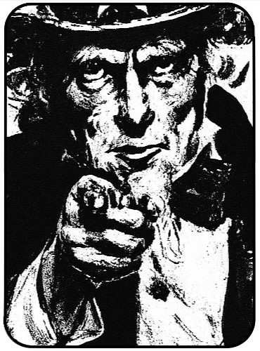 Closeup image of Uncle Sam's 'I Want You' poster