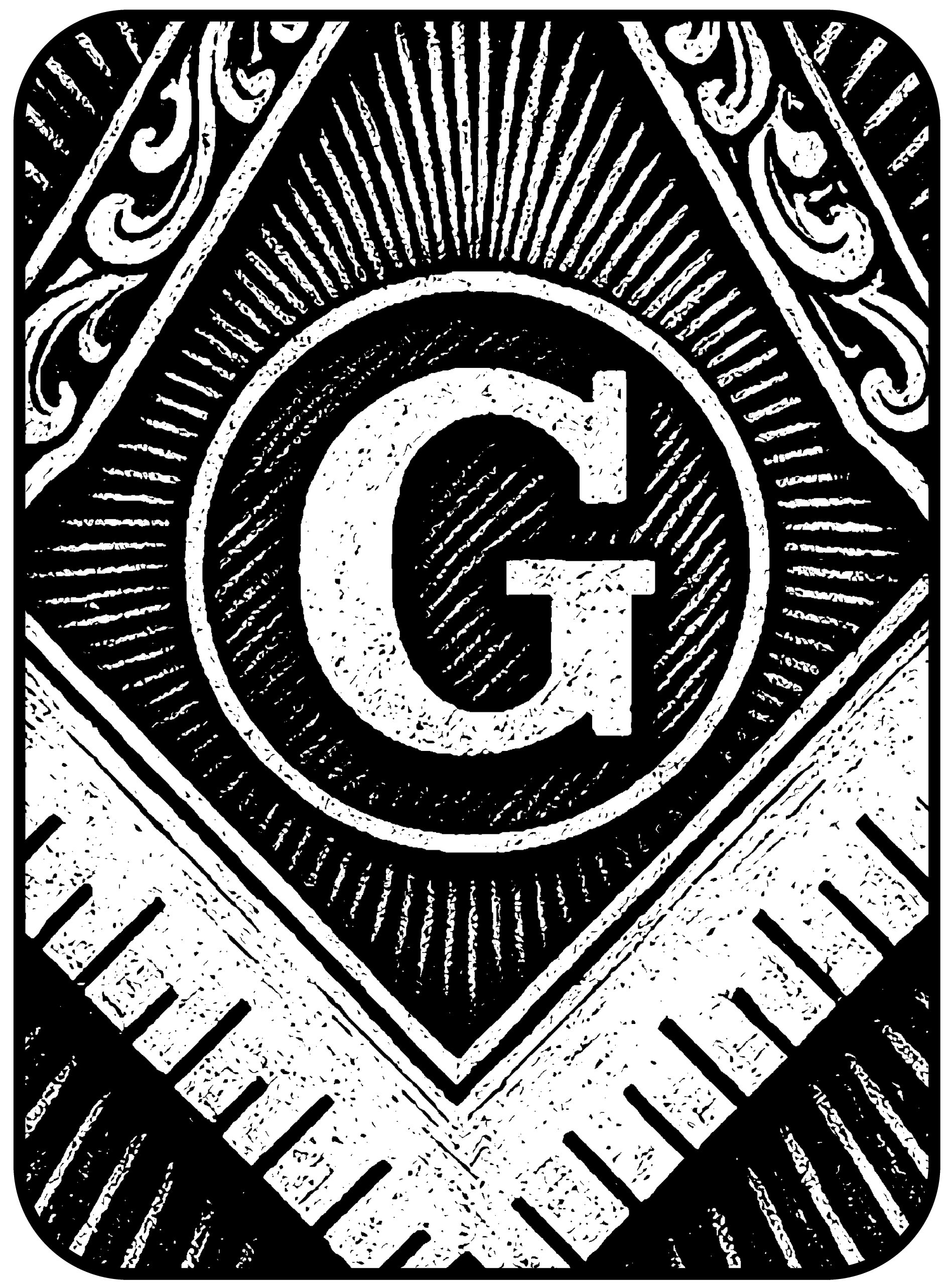 Freemasonry symbol square and compasses historical representation